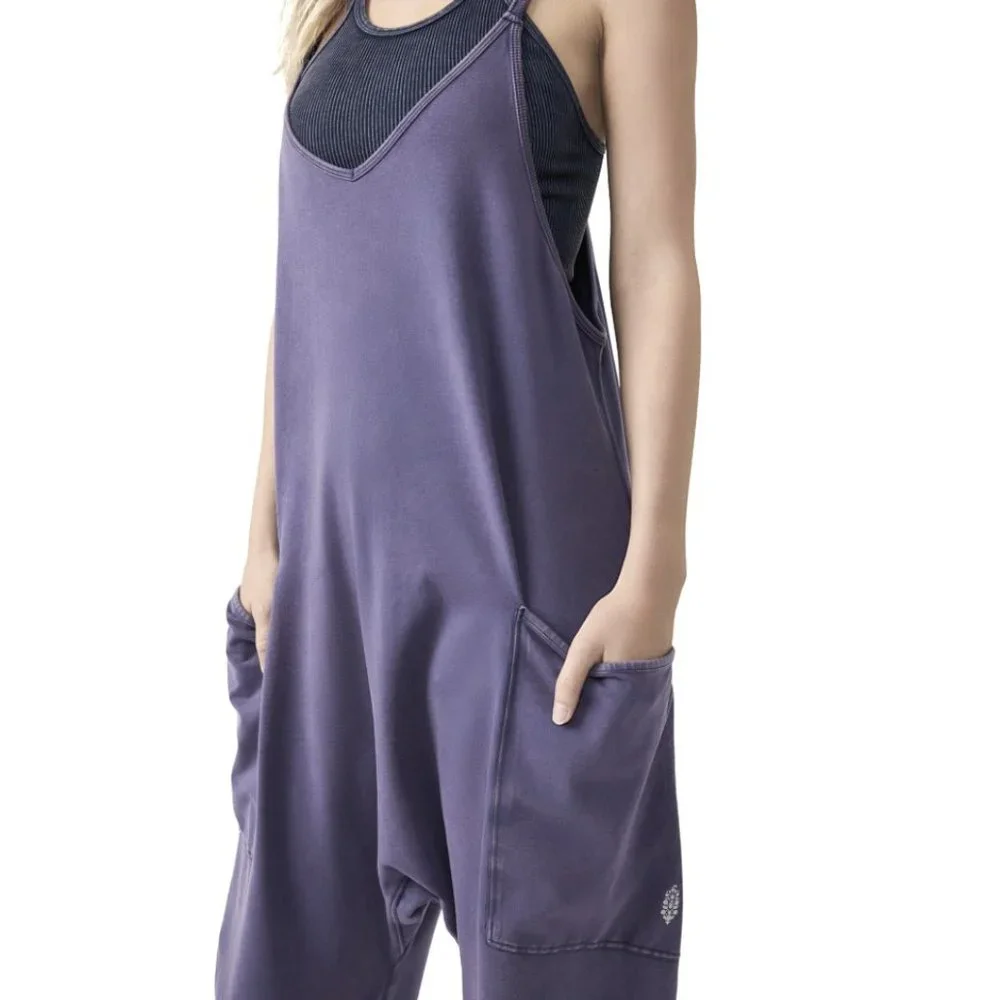 Free People Hot Shot Indigo Purple Jumpsuit Onesis - Picture 3 of 12